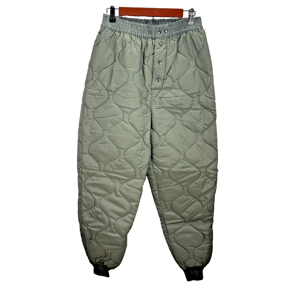 Vintage Green USAF Flyers Trouser Size Medium Quilted Military Liner Pant Jogger